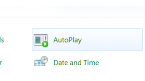 Control Panel AutoPlay link