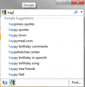 Suggestion Search Box on Internet Explorer 8