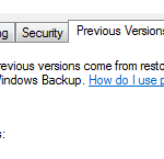 Windows 7 Previous versions screenshot Windows 7 Previous versions screenshot