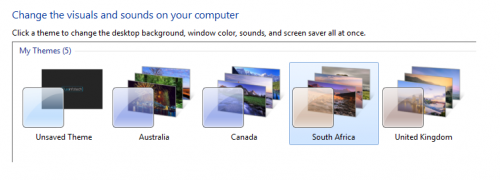 Windows 7 Regional Themes