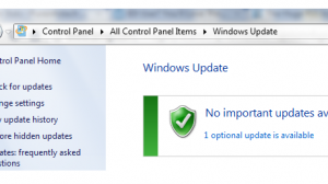 Windows Update settings page
