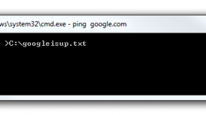 Executing ping command in Windows command prompt