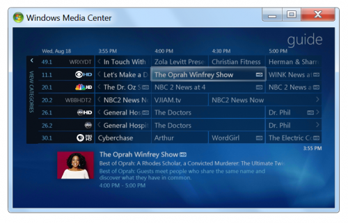 Pause and resume live TV shows and also Windows Media Center allows ...