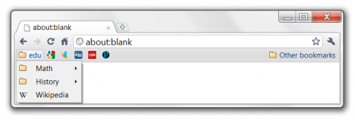 Google Chrome bookmark bar organized Google Chrome bookmark bar organized