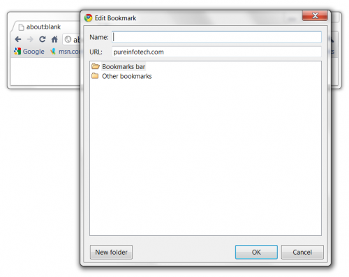 Modifying link in Chrome bookmark bar Modifying link in Chrome bookmark bar