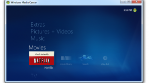 Movies in Windows 7 Media Center (Netflix)