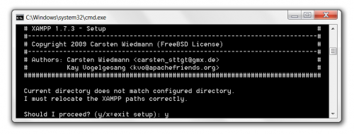 XAMPP command prompt question 2 XAMPP command prompt question 2