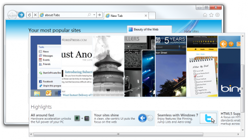 Internet Explorer 9 Tear-off Internet Explorer 9 Tear-off