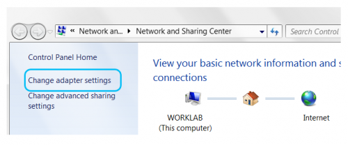 Windows 7 Network Sharing Center