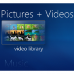 Windows Media Center home screen