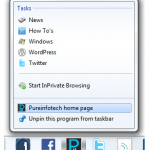 WordPress Jump List in IE9 WordPress Jump List in IE9
