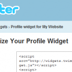 Twitter widget page Twitter widget page