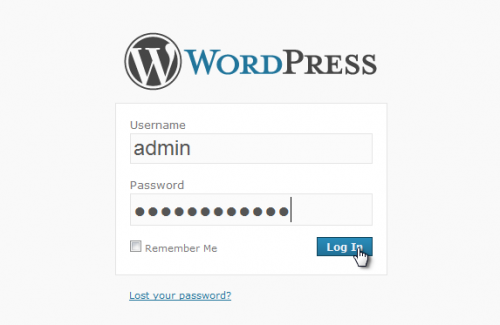 WordPress login