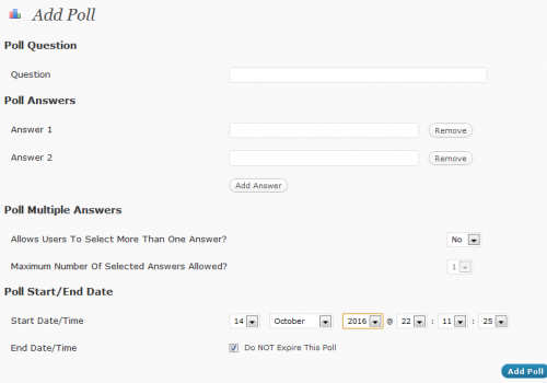 Add Poll