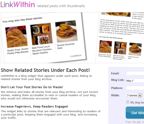 WP Linkwithin Website screenshot