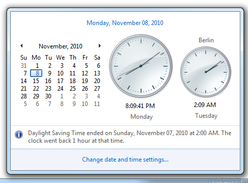 Windows 7 Date and Time Clocks Windows 7 Date and Time Clocks