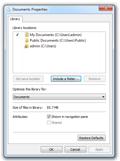 Documents Properties Documents Properties