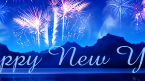 Happy New Year fireworks