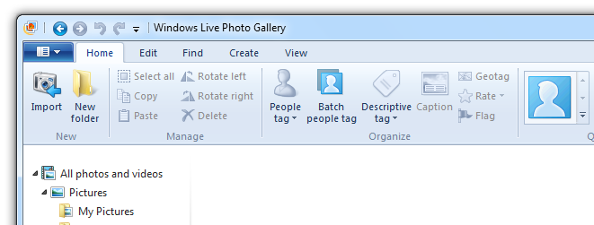 Windows Live Photo Gallery 2011