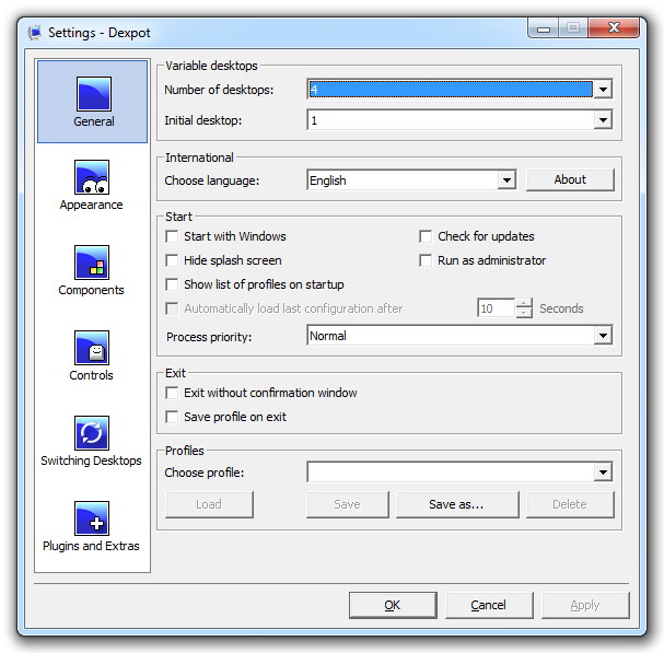 Dextop Options