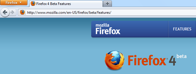 Firefox 4 Beta 9 - Tabs in the tittle bar Firefox 4 Beta 9 - Tabs in the tittle bar