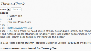 WordPress plugin - Theme-Check
