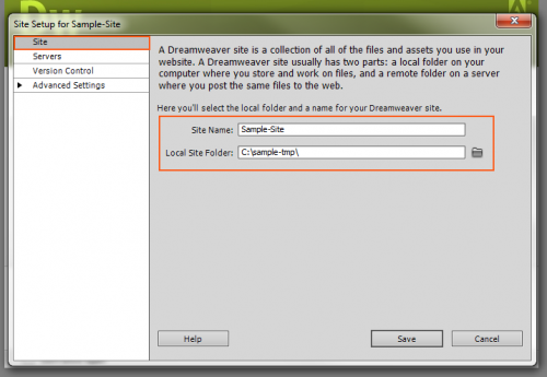 Dreamweaver CS5 Site Setup - Site Dreamweaver CS5 Site Setup - Site