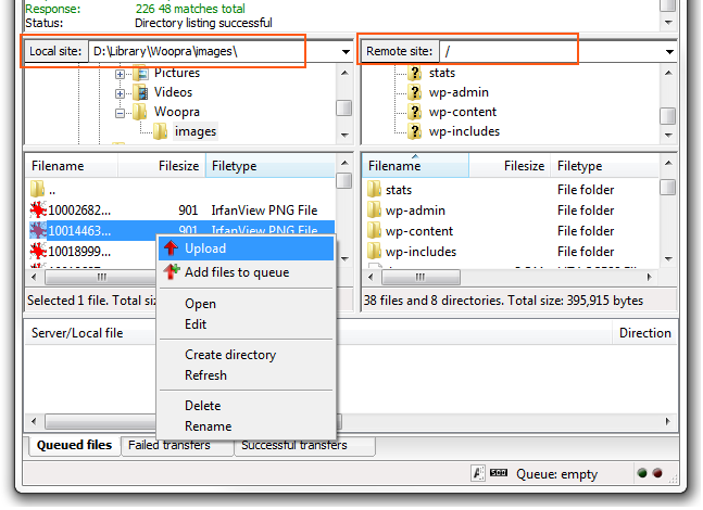 FileZilla Interface