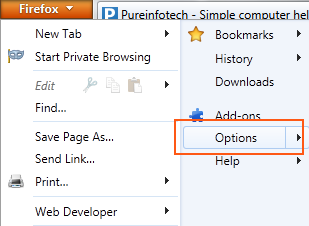 Firefox 4 - Path to options Firefox 4 - Path to options
