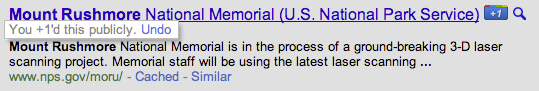 Google - +1 Button after pressing Google - +1 Button after pressing