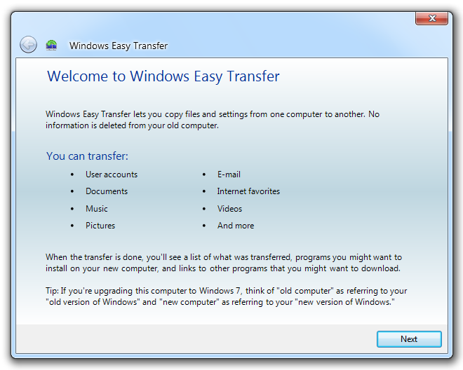 How to transfer files to a new PC with Windows Easy Transfer « Pureinfotech
