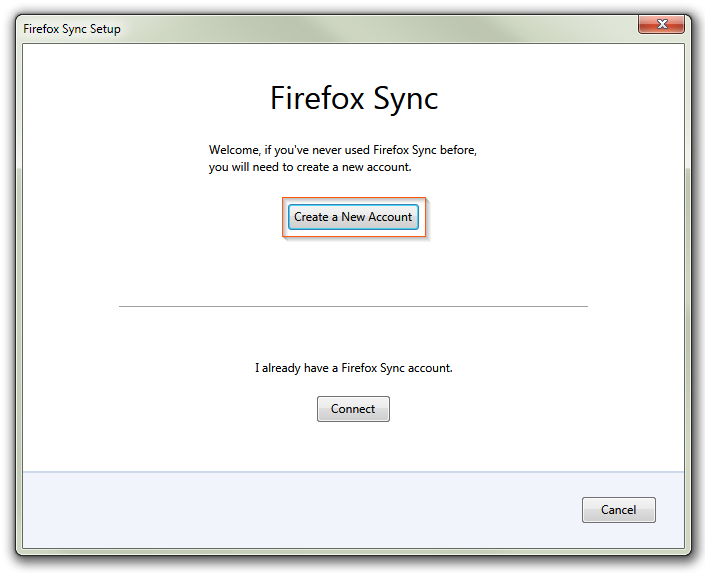 Firefox Sync Setup Wizard - Create a New Account Firefox Sync Setup Wizard - Create a New Account