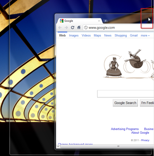 Windows 7 - Snap window