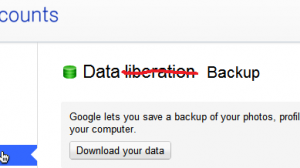 Download of your data from Google+