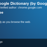 Google Dictionary extension for Google Chrome