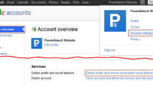 Google+ Account settings