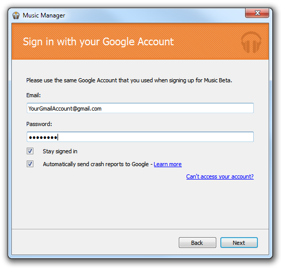 Music Beta - Sign In to Google Account