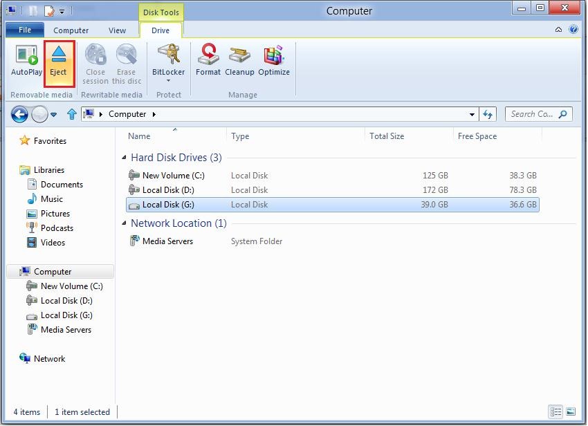 Windows 8 - Ejecting the VHD file Windows 8 - Ejecting the VHD file