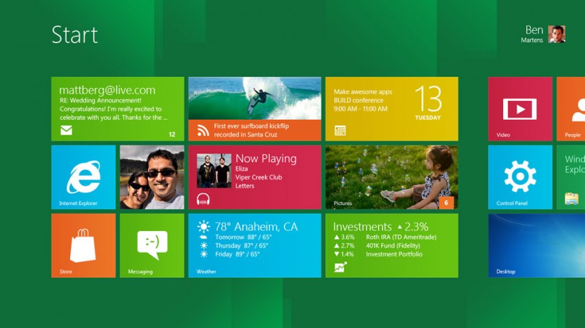 Windows 8 - Start Screen