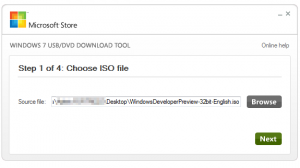 Windows 7 USB/DVD Download Tool from Microsoft