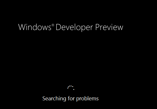 Windows 8 Searching for problems