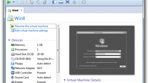 Windows 8 running on VMware Workstation
