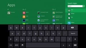 Windows 8 Startscreen App Search