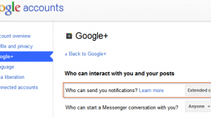 Google+ - Who can send you notifications