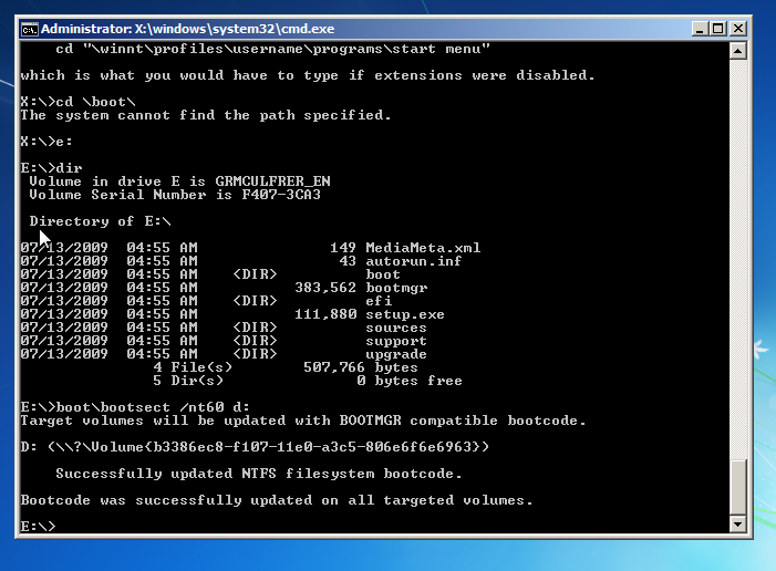 Uninstall Windows 8 - Windows 7 Command Prompt - Fix boot