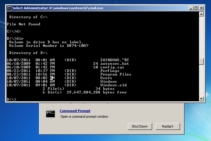 Uninstall Windows 8 - Windows 7 Command Prompt