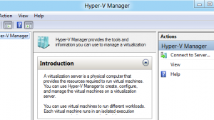 Windows 8 - Hyper-V Manager