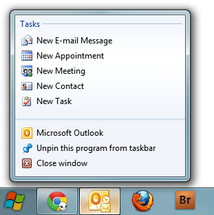 Jump List - Windows 7 Jump List - Windows 7