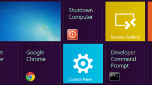 Shutdown shortcut - Start screen - Windows 8