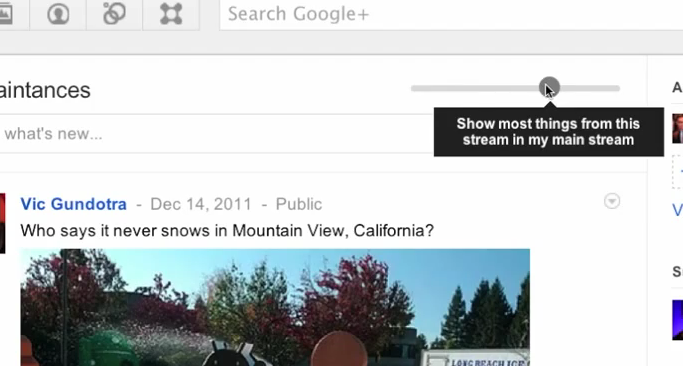 Google+ Volume